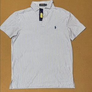 Polo by Ralph Lauren Blue and White Striped Polo Shirt